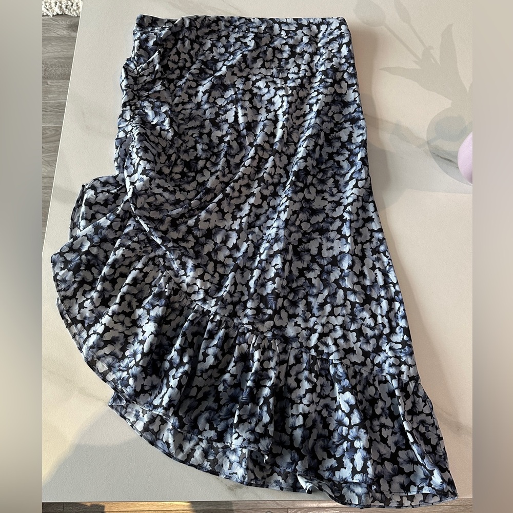 NWT jacquie the label  Floral Asymmetrical Ruffle Skirt
